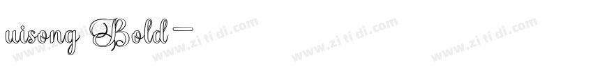 uisong Bold字体转换